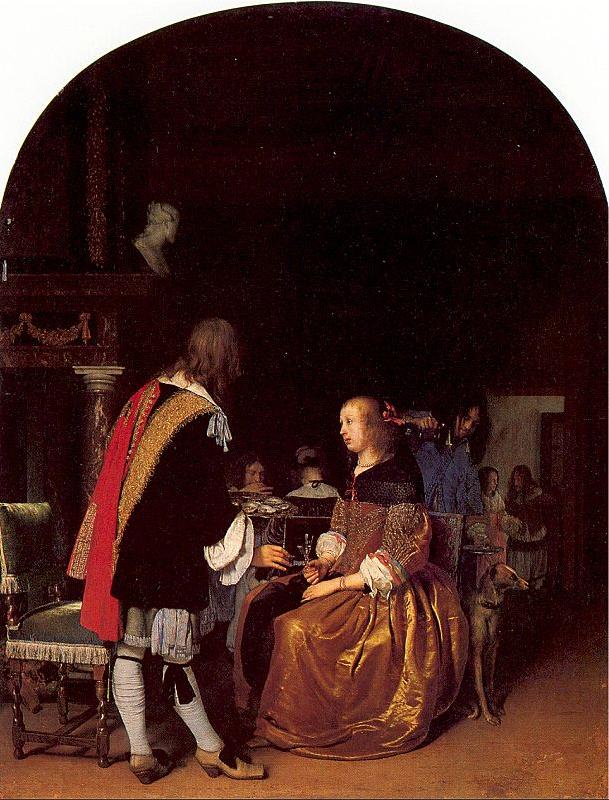 MIERIS, Frans van, the Elder Refreshment with Oysters